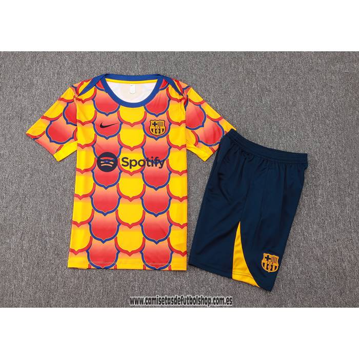 Chandal del Barcelona 24-25 Manga Corta Amarillo - Pantalon Corto